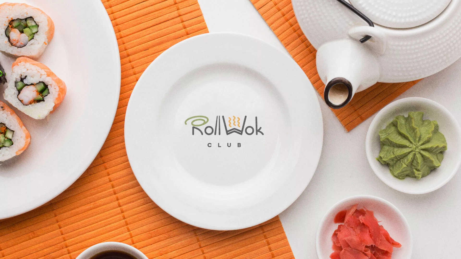 Разработка логотипа и фирменного стиля в Сельцо для суши-бара «Roll Wok Club» Разработка логотипа и фирменного стиля в Сельцо для суши-бара «Roll Wok Club»